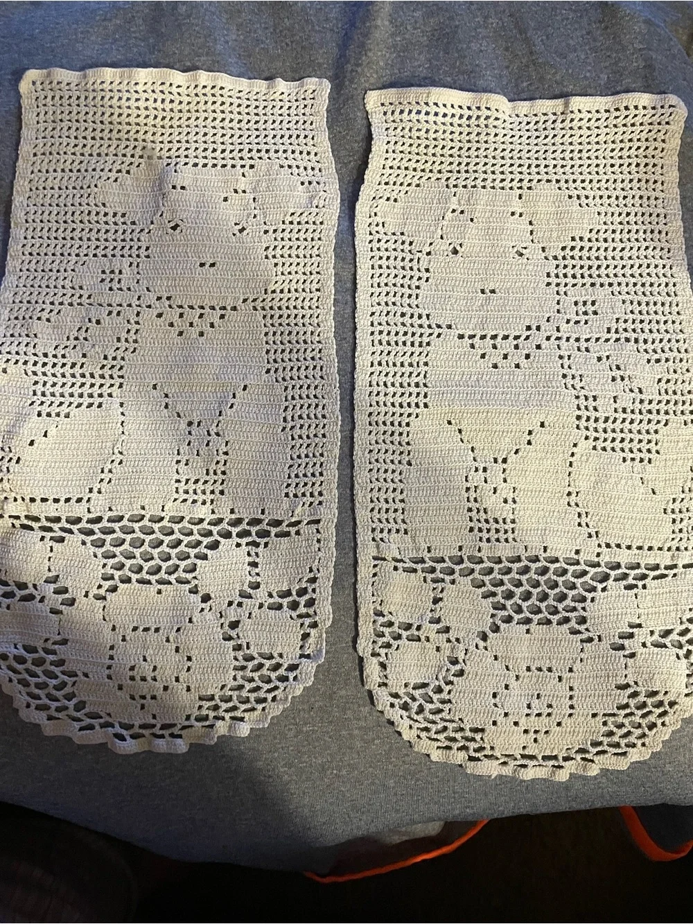 Vintage Filet Crochet Scottie Dog Chair Set (3pc) 🐶